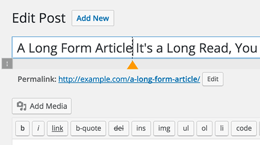 Marcador divisor de título 