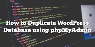 Cómo duplicar la base de datos de WordPress usando phpMyAdmin