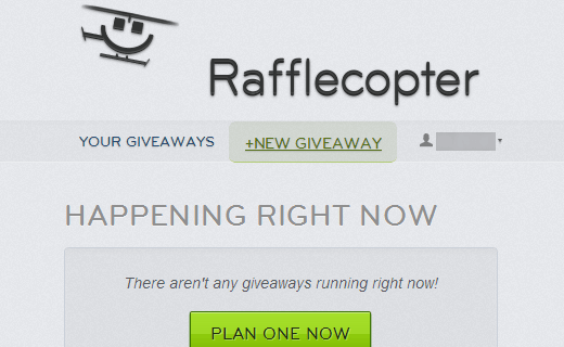 Creando un nuevo sorteo con Rafflecopter 