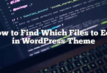Cómo encontrar qué archivos editar en el tema de WordPress