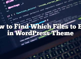 Cómo encontrar qué archivos editar en el tema de WordPress