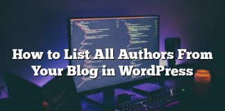 Cómo enumerar todos los autores de tu blog en WordPress