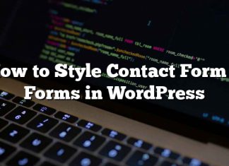 Cómo estilo Formulario de contacto 7 formularios en WordPress