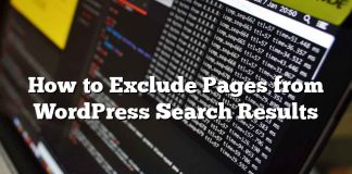 Cómo excluir páginas de resultados de búsqueda de WordPress