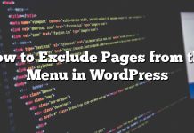 Cómo excluir páginas del menú en WordPress