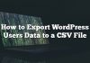 Cómo exportar datos de usuarios de WordPress a un archivo CSV