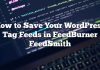Cómo guardar sus feeds de etiquetas de WordPress en FeedBurner FeedSmith