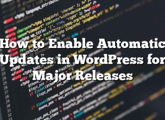 Cómo habilitar actualizaciones automáticas en WordPress para versiones principales