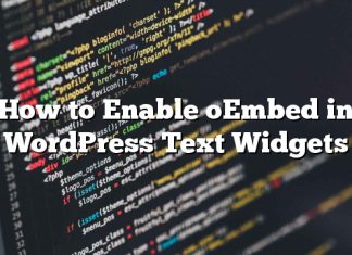 Cómo habilitar oEmbed en widgets de texto de WordPress