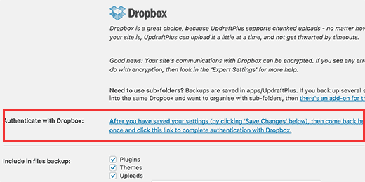 Configuración de Dropbox como su servicio de almacenamiento remoto para copias de seguridad 