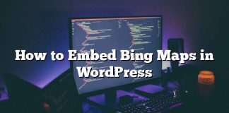 Cómo incrustar Bing Maps en WordPress