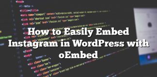 Cómo incrustar Instagram fácilmente en WordPress con oEmbed
