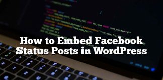 Cómo incrustar publicaciones de estado de Facebook en WordPress