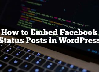 Cómo incrustar publicaciones de estado de Facebook en WordPress