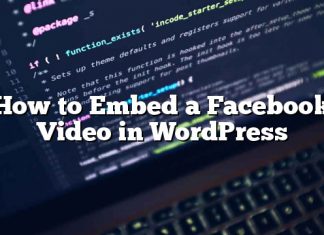 Cómo incrustar un video de Facebook en WordPress