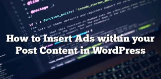 Cómo insertar anuncios dentro de su contenido de publicación en WordPress