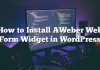 Cómo instalar AWeber Web Form Widget en WordPress