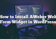Cómo instalar AWeber Web Form Widget en WordPress