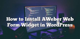 Cómo instalar AWeber Web Form Widget en WordPress