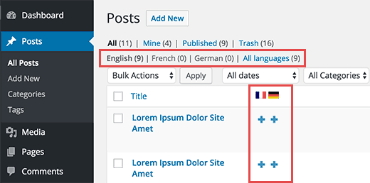Crear contenido multilingüe en WordPress con WPML 