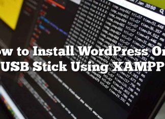 Cómo instalar WordPress en un dispositivo USB usando XAMPP