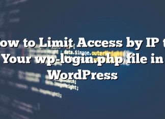 Cómo limitar el acceso por IP a su archivo wp-login.php en WordPress