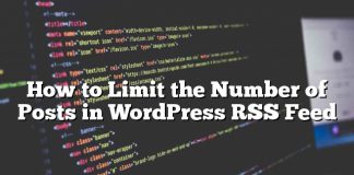 Cómo limitar el número de publicaciones en WordPress RSS Feed