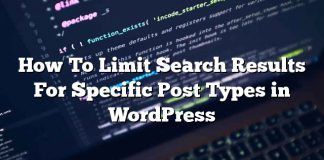 Cómo limitar los resultados de búsqueda para tipos de publicación específicos en WordPress
