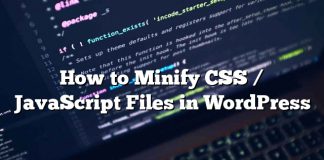 Cómo minimizar archivos CSS / JavaScript en WordPress