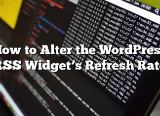 Cómo modificar la tasa de actualización de los widgets RSS de WordPress
