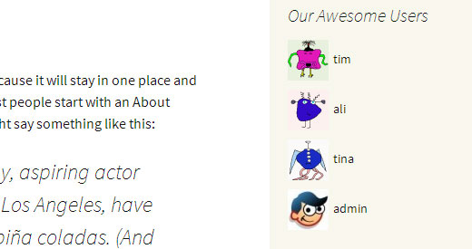 Mostrar usuarios registrados al azar en WordPress 