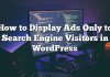 Cómo mostrar anuncios solo a los visitantes del motor de búsqueda en WordPress