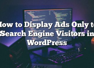 Cómo mostrar anuncios solo a los visitantes del motor de búsqueda en WordPress