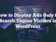 Cómo mostrar anuncios solo a los visitantes del motor de búsqueda en WordPress