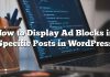 Cómo mostrar bloques de anuncios en publicaciones específicas en WordPress