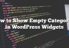 Cómo mostrar categorías vacías en widgets de WordPress