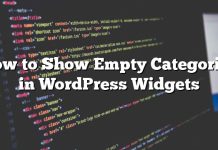 Cómo mostrar categorías vacías en widgets de WordPress