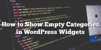 Cómo mostrar categorías vacías en widgets de WordPress