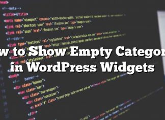 Cómo mostrar categorías vacías en widgets de WordPress