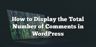 Cómo mostrar el número total de comentarios en WordPress