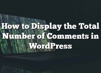 Cómo mostrar el número total de comentarios en WordPress