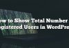 Cómo mostrar el número total de usuarios registrados en WordPress