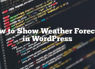 Cómo mostrar el pronóstico del tiempo en WordPress