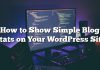 Cómo mostrar estadísticas simples de blog en su sitio de WordPress