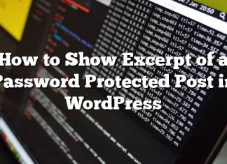 Cómo mostrar extracto de una publicación protegida con contraseña en WordPress