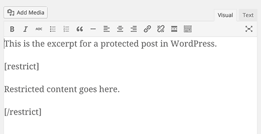 Restringir el código corto de contenido 