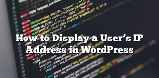 Cómo mostrar la dirección IP de un usuario en WordPress