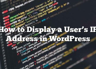 Cómo mostrar la dirección IP de un usuario en WordPress