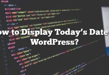 Cómo mostrar la fecha de hoy en WordPress?