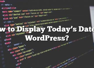 Cómo mostrar la fecha de hoy en WordPress?
